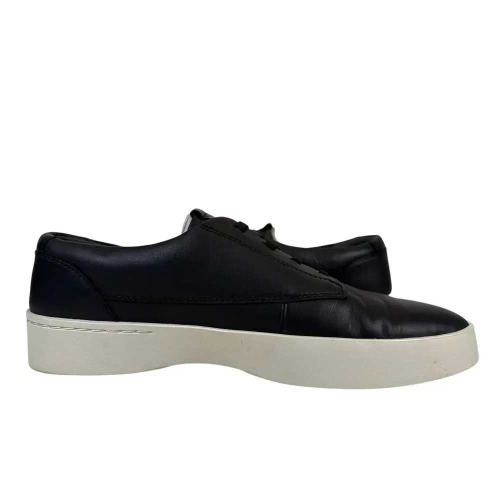 Vince Pine Slip On Sneaker Mens 8.5 M EU42‎ Black Leather Low Top Casual Flat